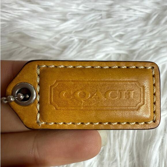 2"  y2k COACH Vintage Fob Bag Charm Hang tag Hangtag - Picture 1 of 2